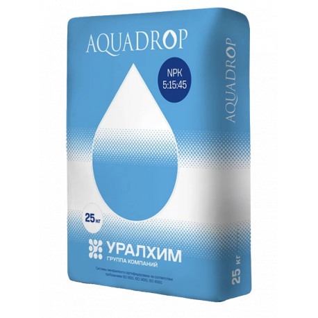 УДОБРЕНИЯ АКВА ДРОП NPK 5:15:45 25КГ