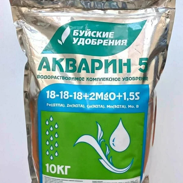 УД БУЙ ВОДОРАСТВОРИМОЕ АКВАРИН-5 (18-18-18+2МgO+Mэ) 10КГ