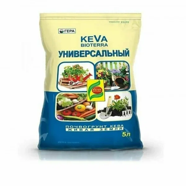 ГРУНТ ГЕРА KEVA BIOTERRA УНИВЕРСАЛ С БИОГУМУСОМ 5Л /10/