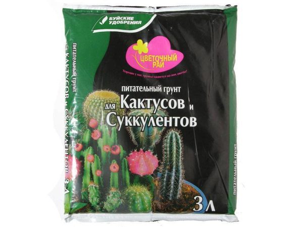 ГРУНТ БУЙ ЦВЕТОЧНЫЙ РАЙ ДЛЯ КАКТУСОВ И СУККУЛЕНТОВ 3Л /6/