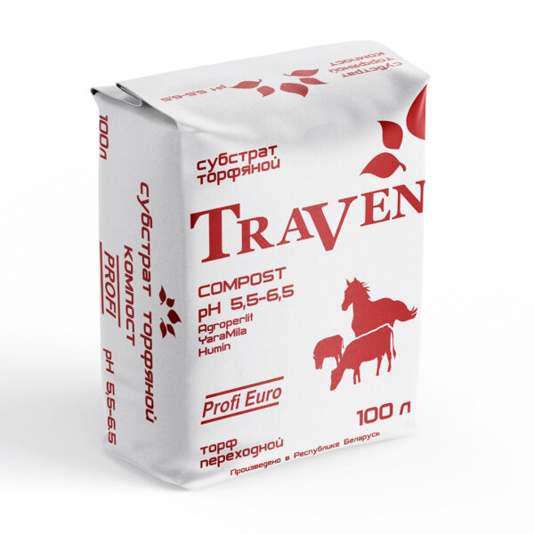 ГРУНТОСМЕСЬ TRAVEN /ТРАВЕН КОМПОСТ ФР. 5-10 мм рН5,5-6,5 100Л