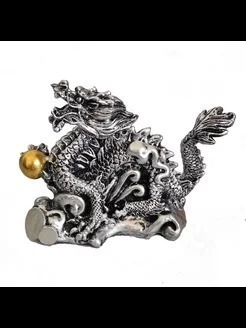 ФИГУРА ДРАКОН КИТАЙСКИЙ (СЕРЕБРО) L10.5W4H8.5СМ  716397/SGD011