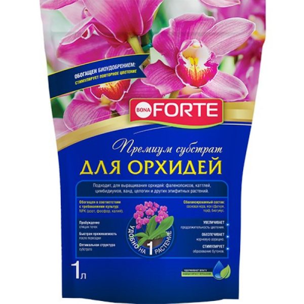 СУБСТРАТ ДЛЯ ОРХИДЕЙ БОНА ФОРТЕ 1Л ПАКЕТ/10