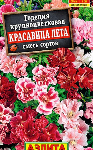 АЭЛИТА ГОДЕЦИЯ КРАСАВИЦА ЛЕТА КРУПНОЦВЕТКОВАЯ, СМЕСЬ СОРТОВ Ц/П 0,05 г