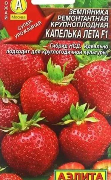 АЭЛИТА ЗЕМЛЯНИКА РЕМОНТАНТНАЯ КРУПНОПЛОДНАЯ КАПЕЛЬКА ЛЕТА F1 Ц/П 10 шт