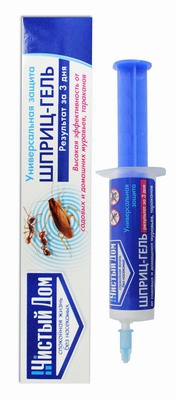 ГЕЛЬ ЧИСТЫЙ ДОМ ОТ ТАРАКАНОВ 20МЛ ШПРИЦ 45ШТ АРТ.02-303