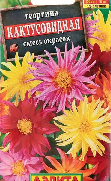 АЭЛИТА ГЕОРГИНА КАКТУСОВИДНАЯ, СМЕСЬ СОРТОВ Ц/П 0,2 г