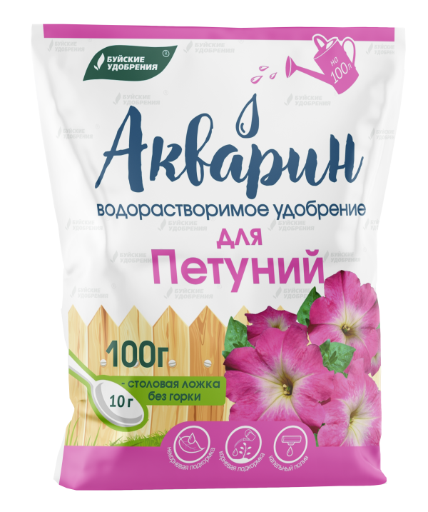 УД БУЙ ВОДОРАСТВОРИМОЕ АКВАРИН ДЛЯ ПЕТУНИЙ (МАРКА 7, 21) 100ГР /20/