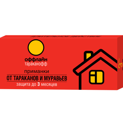 ПРИМАНКА ТАРАКАНОФФ ОФФЛАЙН ОТ ТАРАКАНОВ И МУРАВЬЕВ 3ШТ/24