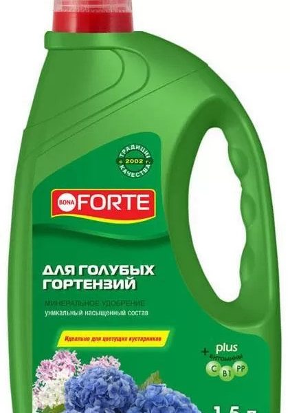 УД БОНА ФОРТЕ ДЛЯ ГОЛУБЫХ ГОРТЕНЗИЙ И ДЕКОР.КУСТАРНИКОВ 1,5Л КАНИСТРА/4
