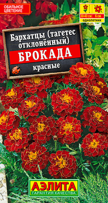 АЭЛИТА БАРХАТЦЫ БРОКАДА КРАСНЫЕ ОТКЛОНЕННЫЕ Ц/П 0,3 г