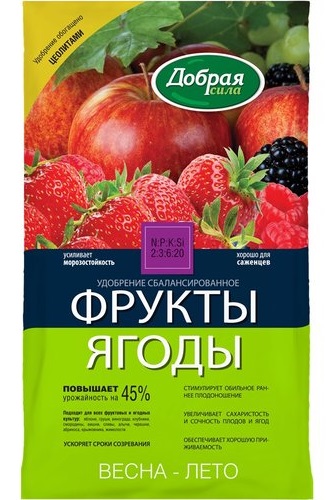 УД Б. Ф. ДОБРАЯ СИЛА ФРУКТЫ-ЯГОДЫ СУХОЕ 0,9КГ ПАКЕТ /12
