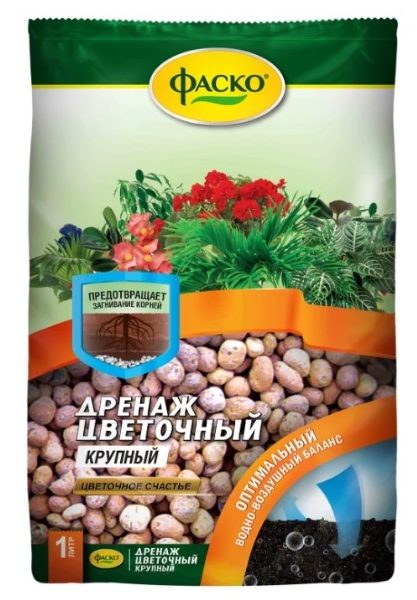 ДРЕНАЖ ЦВЕТОЧНЫЙ КРУПНЫЙ 1Л 20ШТ ФАСКО