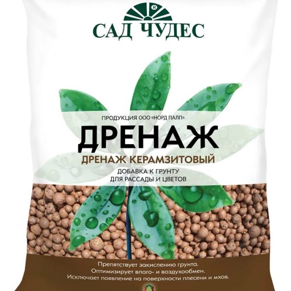 ДРЕНАЖ КЕРАМЗИТОВЫЙ КРУПНЫЙ ФР.10-16ММ 2Л САД ЧУДЕС /10/