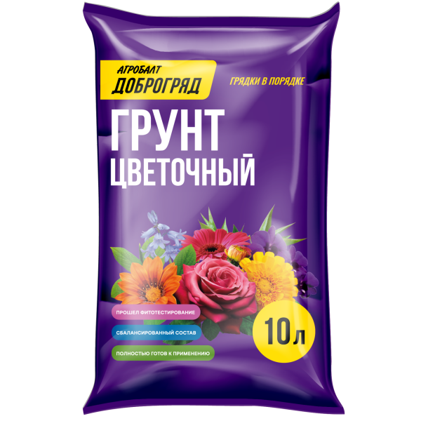 ГРУНТ АГРОБАЛТ ДОБРОГРЯД ЦВЕТОЧНЫЙ 10Л