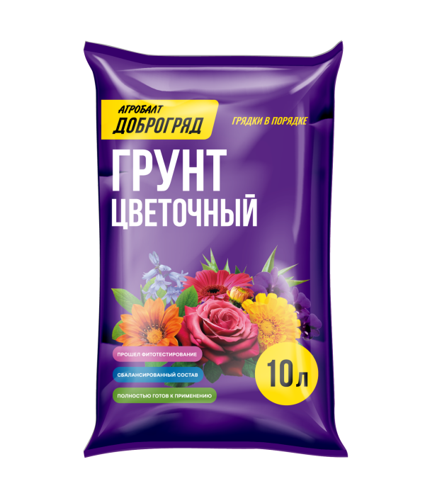 ГРУНТ АГРОБАЛТ ДОБРОГРЯД ЦВЕТОЧНЫЙ 10Л