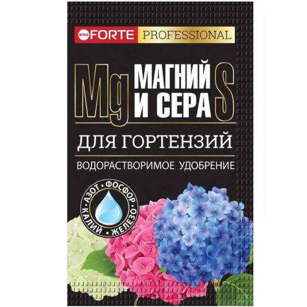 УД БОНА ФОРТЕ ВОДОРАСТВ. ДЛЯ ГОРТЕНЗИЙ И КИСЛОТОЛЮБИВЫХ С СЕРОЙ И МАГНИЕМ 100Г ПАКЕТ /10ШТ/30
