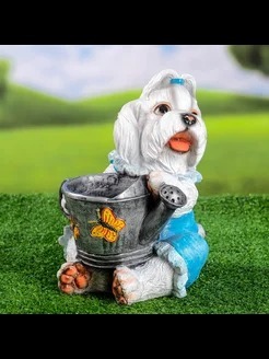 ЗООКАШПО БОЛОНКА С ЛЕЙКОЙ(ГОЛУБОЙ) L23W21H28 718015/К162