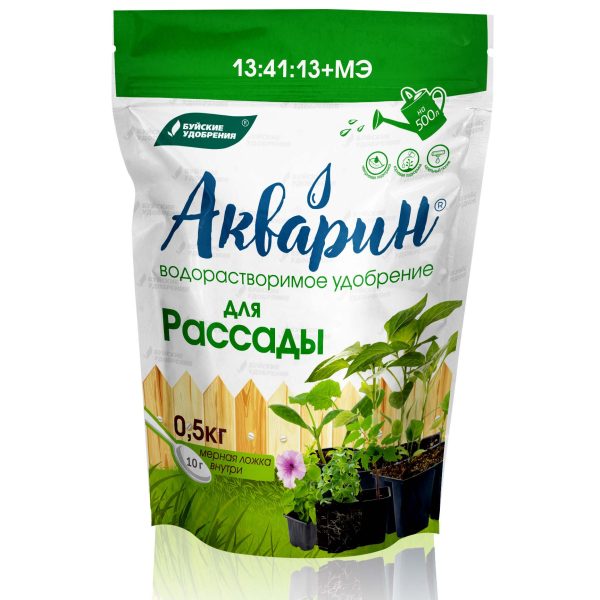 УД БУЙ ВОДОРАСТВОРИМОЕ АКВАРИН ДЛЯ РАССАДЫ, МАРКА 13  (ДОЙ-ПАК) 0,5КГ/12/