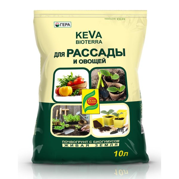 ГРУНТ ГЕРА KEVA BIOTERRA ДЛЯ РАССАДЫ И ОВОЩЕЙ 10Л /8/