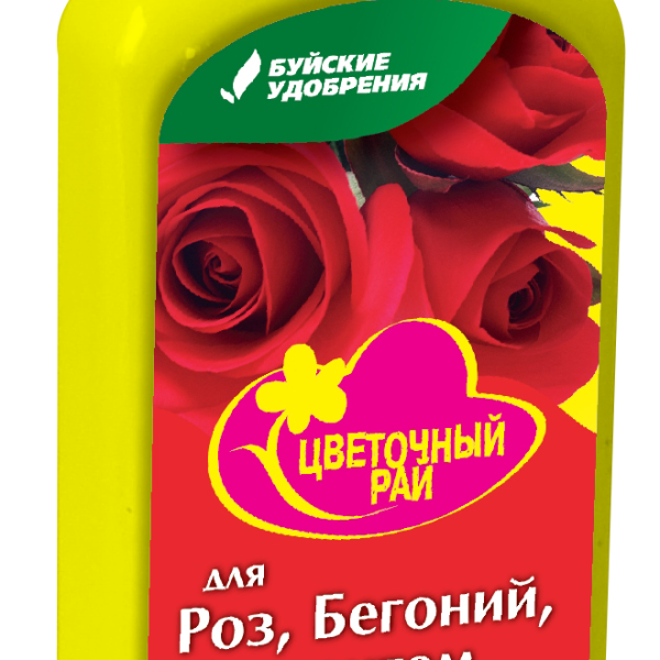 УД БУЙ ЖКУ ЦВЕТОЧНЫЙ РАЙ РОЗА, БЕГОНИЯ, ХРИЗАНТЕМА 0,2Л /12/