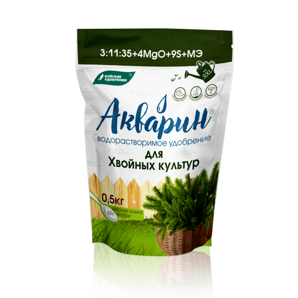 УД БУЙ ВОДОРАСТВОРИМОЕ АКВАРИН ДЛЯ ХВОЙНЫХ КУЛЬТУР, МАРКА 3 (ДОЙ-ПАК) 0,5 КГ /12/