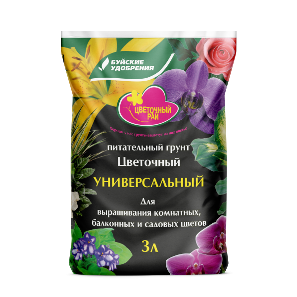 ГРУНТ БУЙ ЦВЕТОЧНЫЙ РАЙ УНИВЕРСАЛЬНЫЙ 3Л /6/