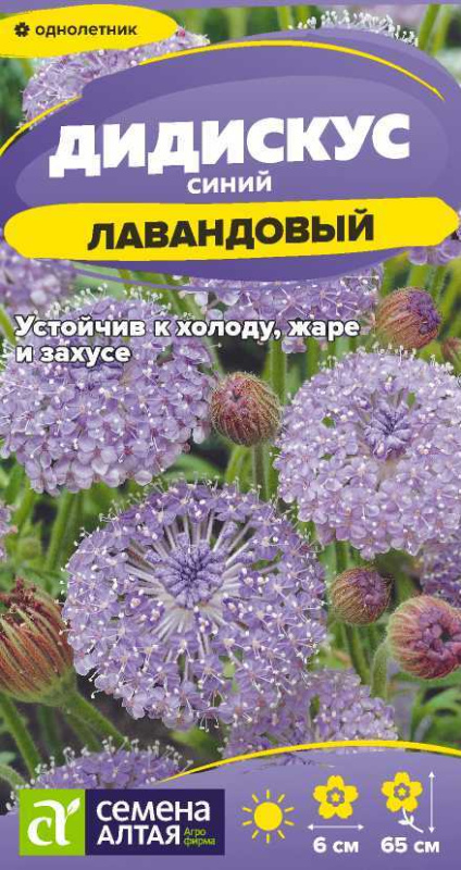 СЕМЕНА АЛТАЯ ЦВЕТЫ ДИДИСКУС ЛАВАНДОВЫЙ ЦП 0,05 ГР.
